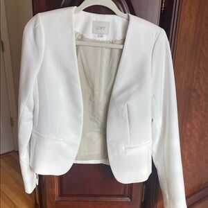 LOFT Women's Elegant Cream Blazer